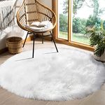 Goolela Round Area Rug 5ft White Ci