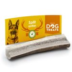 Natural Dog Treats - Deer Split Antler for Dogs - Antlers for Dogs 100% Natural - Premium Deer Antlers Dogs Small - Lasting Dogs Antlers Chew - Small Antler - Size S (50-75 g) - Christmas Dog