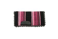 Weaver Equine 23" x 23" Pony Scalloped Navajo Horse Saddle Pad, Shock Absorbing Western Saddle Pad for Protection, Durable Equine Supplies, ‎Pink