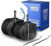 Corki Cycles 27.5 Mountain Bike Tube 27.5 x 2.125 2.2 2.25 2.3 2.35 2.4 Schrader Valve 32mm, Butyl Rubber 650B Bike Inner Tube 2 Pack