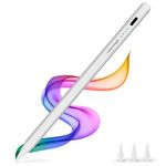 Case-Magic iPad Pencil Active Stylus Pen with Palm Rejection, Tilt Sensor, High Precision Tip| for iPad 2018-2025 iPad(6/7/8/9/10) Air(3/4/5/M2) Pro 11"(1/2/3/4) Pro 12.9"(3/4/5/6/M4) Mini (6/5) WHITE