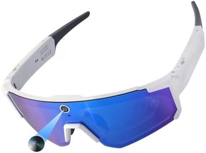 King Will Smart Glasses with Camera with Detachable Inner Lens, AI Glasses with Chat-GPT & Real-Time Translation for Hiking & Cycling, Bulit-in Bluetooth Mic & Speakers for Phone Call & GPS, White