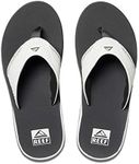 Reef Men's Fanning Flip-Flop, Grey/White, 10