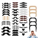 Fake Moustache 48 Piece Self Adhesive Fake Mustache 16 Style Novelty Mustache for Masquerade Party Favor Birthday Party