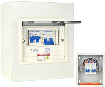 Transfer Switch for Home Generator, Upgraded 63 Amp Generator Transfer Switch, 120/240V Manual Transfer Switch for Outdoor and Indoor Use (Pre-Wired)