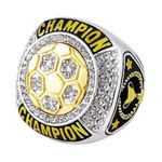 Soccer Championship Ring Trophy Award Gift Tournament Champions or Finalists Champion Ring (Just Ring, Size 8)