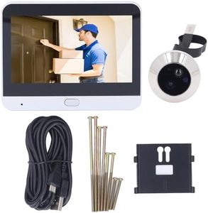 2MP Peep Hole Camera for Front Door , 4.3inch Screen Ring Peephole Camera, 1920x1080p PIR Motion Detection Smart Security Camera for Home Security