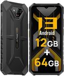 Rugged Phones Canada, Ulefone Armor X13 Unlocked Smartphone, 50MP Rear Camera, 24MP Night Vision Camera, 6.52” Display, Up to 12GB RAM, 64GB ROM, 6320mAh, Android 13, IP68/IP69K (Black)