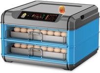 Incubator for 140 Eggs Home Smart Incubator Automatic Egg Incubator with Temperature Control-（AC 220V/DC 12V） Chicken Brooder Incubator, Large Capacity