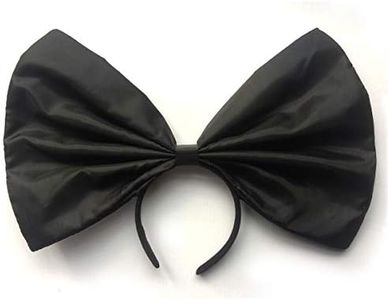 SIA Style Costume Wig Hair Accessory Black Bow Headband for Women Girl Cosplay