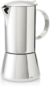 Cilio 4017166342246 Espresso Maker 10 Cups, Silver