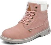 Mishansha Women's Snow Boots Men's Hiking Boots Warm Plush Winter Shoes Outdoor Hiking Shoes Pink 5.5 Women/4 Men