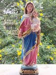 Breeze Handicrafts Imported Poly Resin Mary Statues for Home Decor Christian Gifts Showpiece Mother Mary Idol Figurine Medium Size [1] (Rosary Mary)