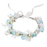 SacJkt Cherry Blossom Headband, Flower Crown Headband, Colorful Bohemian Bridal Flower Headband for Wedding, Pageants or Music Festivals