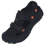 Barefoot Water Shoes for Women Men Quick Dry Slip-On Sports Hiking Sandals with Arch Support for Outdoor Aqua Swim Beach Kayaking Boating Surfing Walking Wide Toe Box,Black,44,US 11.5 Women/10 Men