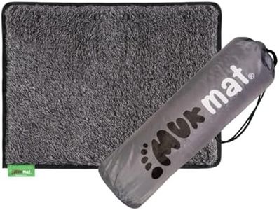 Muk Mat Original Artificial Grass Mat, Premium Door Mat, Indoor & Outdoor, Effective Dirt Trap, Water Resistant, Easy to Clean, Travel Essential, High Traffic Use, Heavy Duty, 50 x 65 cm, Dark Grey
