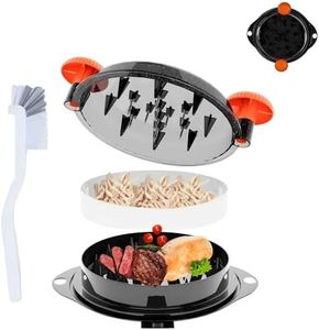 Chicken Shredder Tool Twist Large Chicken Breast Shredder Tool-Meat Shredder Meat Masher for Chicken Ground Beef Pork with Up-grated Stainless Steel Spikes Kitchen Gadgets Essentials (Orange&Black)