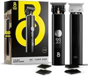 The Beard Club Professional T-Blade Beard Trimmer for Men LT - Barber Electric Shaver, Mustache & Hair Clippers for Men Zero Gapped Cordless Buzzer Hair Trimmer & T Outliner Edger Line Up Grooming Kit