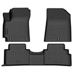 Findway F100 3D Car Floor Mat/Liner (TPE Rubber) Compatible with Kia Soul 2020-2024 (Not for EV Model), All Weather, Laser Scanned, Great Coverage. for 1st & 2nd Row - Black
