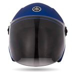 Yamaha YR6 Half Face Helmet (Matt Blue, Size L) Y6AYR6BL0L16