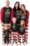 Lazy One Matching Family Christmas Pajamas, Elf Matching Christmas PJs for Family, Adult Tees & Pants Separates (Men's Pant, L)