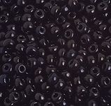 6650 Pieces 4mm 6/0 Czech Glass Seed Beads for Jewelry Making Supplies, Small Pony Bead Bulk for Craft and Sewing, Opaque Black