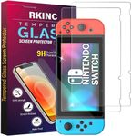 RKINC Screen Protector [2-Pack] for Nintendo Switch, Tempered Glass Film Screen Protector, 0.33mm [LifetimeWarranty][Anti-Scratch][Anti-Shatter][Bubble-Free]