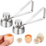 Perfect Egg Opener, 2024 New Egg Topper Cutter with Stainless Steel Eggshell Opener Cutter Clean Opener Cracker Kitchen Tool for Removing Raw Soft or Hard Boiled Egg Shells (2PCS)