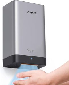 AIKE ADA Compliant Hand Dryer Surface Mount Hard Wired Design, 110V Silver Model AK2822