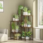 Snazzy Plant Stand Indoor Outdoor Plant Shelf Corner Plant Table 7 Pots Plant Holder for Living Room Plant Rack Indoor Multiple Plants for Patio Balcony Garden Decor