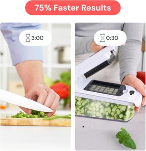 9-in-1 Vegetable Chopper – White Multi-Function Food Dicer