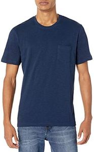 Organic Signatures Soft Lightweight Pocket T-Shirts for Men 100% Organic Cotton (Size Medium, Navy Blue)