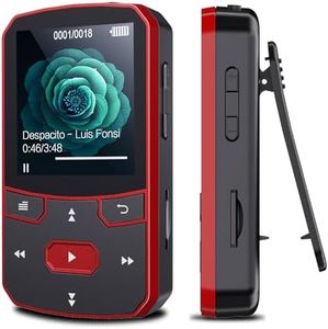 RUIZU 64GB Bluetooth MP3 Player - Red