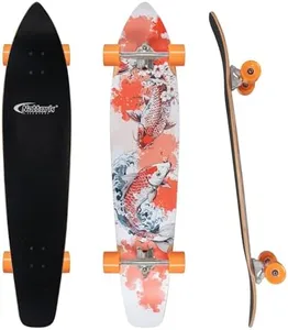 Nattork 44 Inch Cruiser Longboard Skateboard Complete 8 Ply Canadian Hard Maple for Commuting, Carving & Downhill Riding with T-Tool, Made for Adults, Teens and Kids