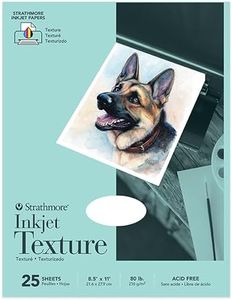 Strathmore 59-701 Textured Inkjet Paper, 8.5"x11", 25 Sheets , White, Packaging May Vary