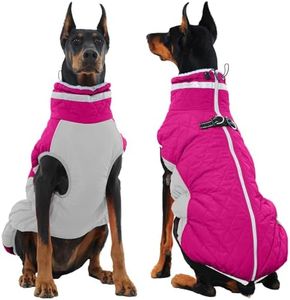 OUOBOB Dog Winter Jacket Cozy Reflective Waterproof Windproof Warm Pet Garment,Comfortable Cold Weather Fleece Apparel Outfits with Zipper Closure for Small Medium Large Dogs Puppy Walking,XXX-Large