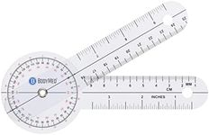 BodyMed 6 Inch Medical Spinal Goniometer – 360 Degree, ISOM Calibrated Scales – Orthopedic Angle Protractor Ruler for Body Measuring