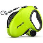 Pecute Retractable Dog Leash with Poo Bag Holder, 10m/32ft Dog Leash with 360° Tangle-Free Extended Leash, Anti-Slip Handle and Quick Brake Button, Suitable for Dogs Up to 110lbs/50kg in Weight