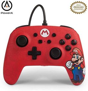 PowerA Enhanced Wired Controller for Nintendo Switch - Mario, Nintendo Switch Lite, Gamepad, game controller, officially licensed