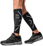 2XU Compression Calf Guards, Black/Black, Small