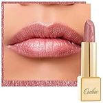 OULAC Metallic Shine Glitter Lipstick, Pink High Impact Lipcolor, Lightweight Soft and Ultra Hydrating, Long Lasting, Vegan & Cruelty-Free, Full-Coverage Lip Color 4.3 g/0.15 Baby Angel(13)