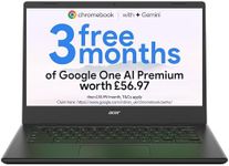 Acer Chromebook 314 CBOA314-1H Laptop - Intel Celeron N4500, 4GB, 64GB eMMC, Integrated Graphics, 14" Full HD, Chrome OS, Black