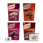 AETN Creations Slim Fast Bundle 16x60g Meal Bars, Choc Chip, Orange, Rocky Road and Very Berry Plus AETN Fridge Magnet for Weight Loss Diet, High in Protein and Fibre