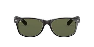 Ray-Ban Unisex New Wayfarer Sunglasses, Black and Transparent, 55 mm UK