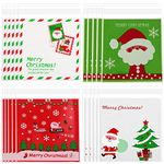 Christmas Candy Bags 200 Pcs Self Adhesive Xmas Sweet Cookie bags, Christmas Cellophane Cookie Bags Xmas Cookie Treat Bags Biscuit Bags Sweet Bags Candy Bags for Christmas Party Favors