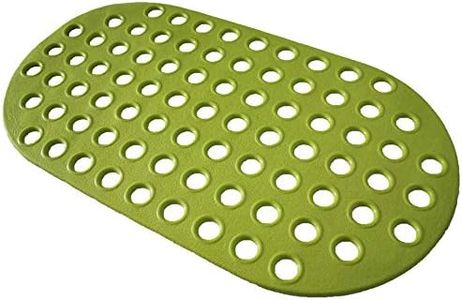 ALL PRIDE Green Anti-slip Bath And Shower Mat Mildew Mould Resistant Bathtub Mat 70cm x 38cm Ultra Soft TPR (No Smell) Rubber Green And Natural Convenient For Children And The Elderly Oval