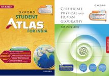 Certificate Physical and Human Geography + Oxford Student Atlas for India (Set of 2 Books)