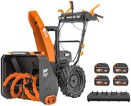 WORX Cordless Electric Snow Blower, 80V 24" 2 Stage Self-Propelled, WG472