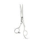 Olivia Garden Silk Cut Shear 5.75 Inch Ultra Sharp Edge Blade Hair Cutting Scissor Ergonomic Offset Handle with Silicone Silencer Light Weight Stainless Steel Finish