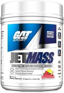 GAT SPORT JetMass Fact-Acting Volumizing Creatine System, 30 Servings (Strawberry Lemonade)